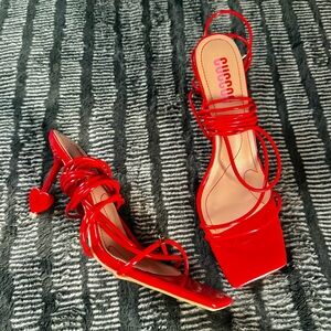 Red Strappy Heels